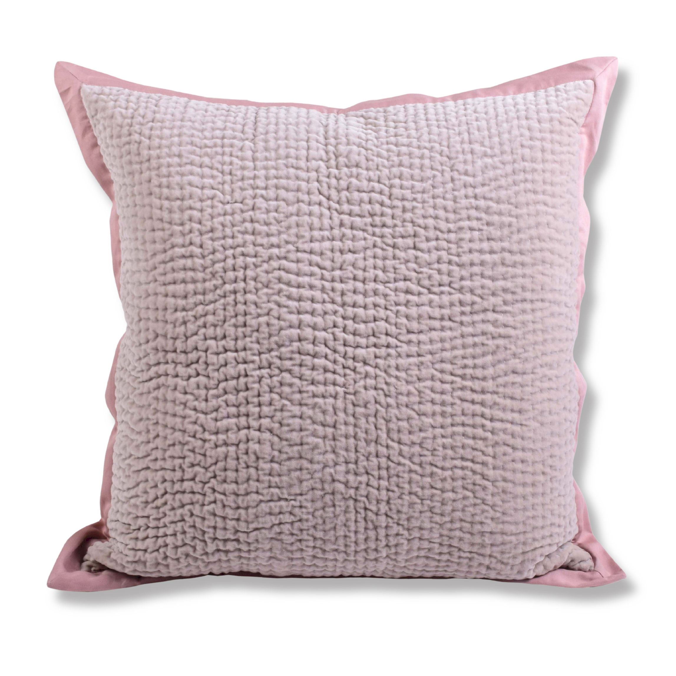 Blush Rose Velvet Cushion