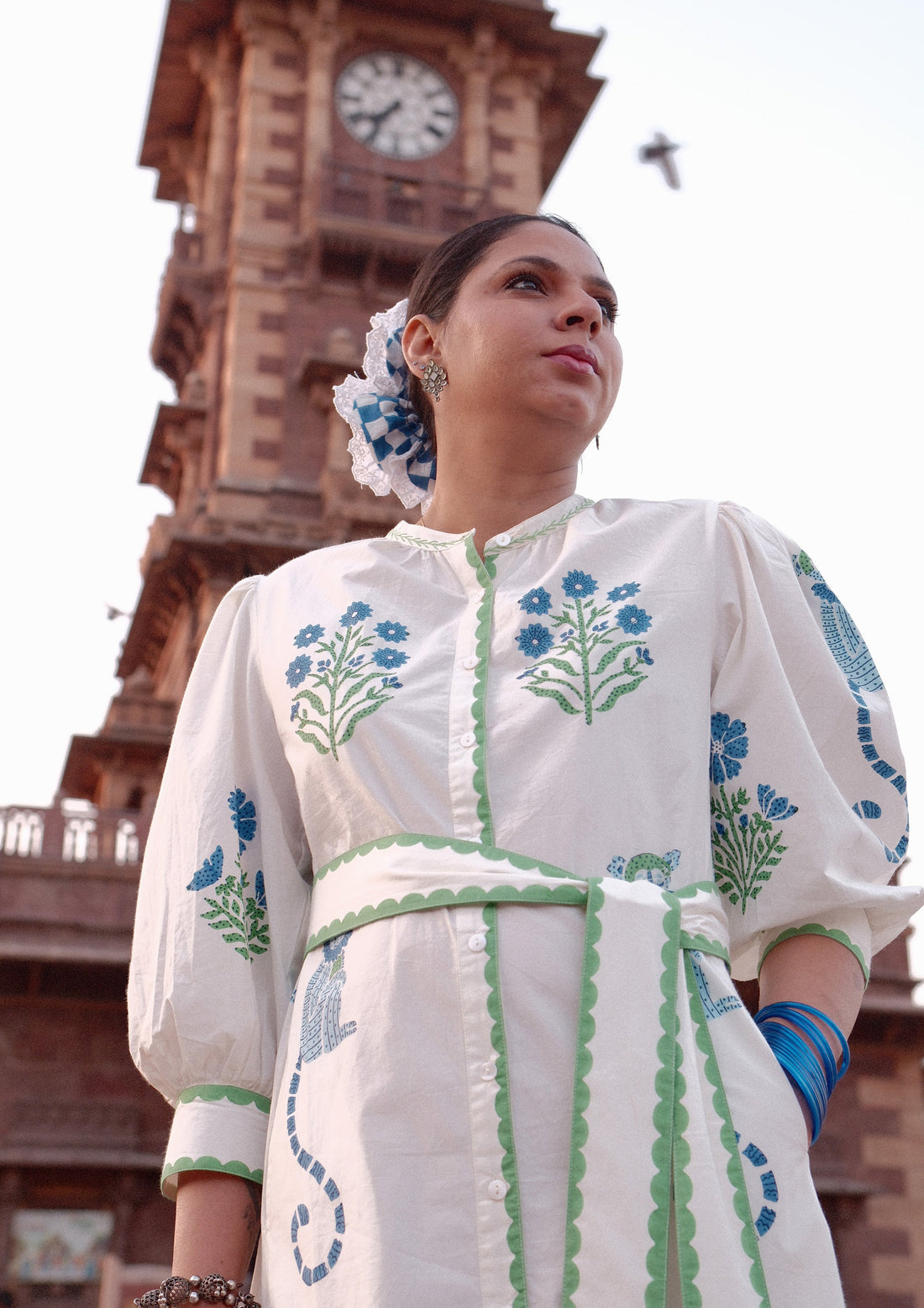 CHAUPAD SHIRT DRESS- JODHPUR MIX PRINT