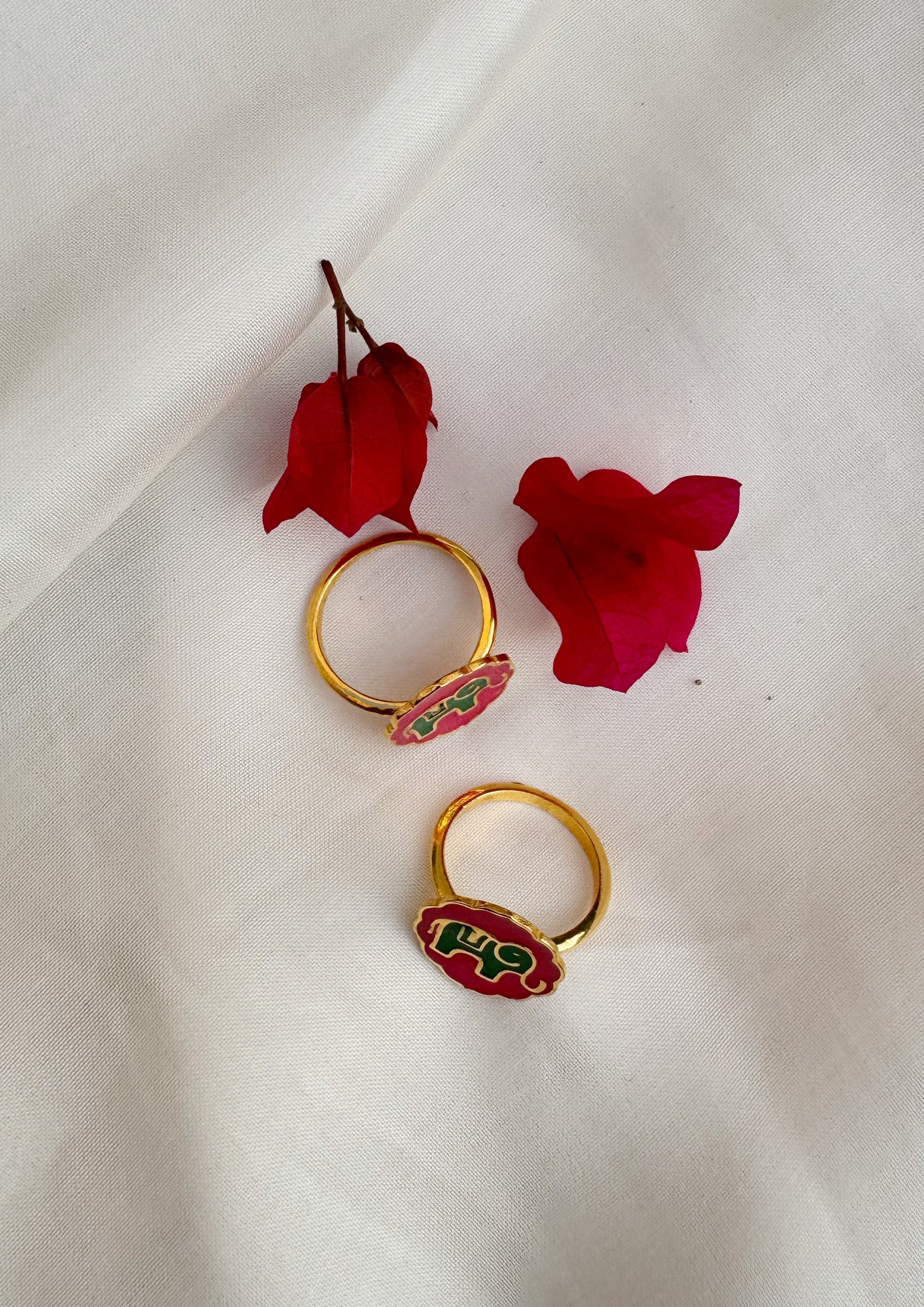 ELEPHANT MEENAKARI RING
