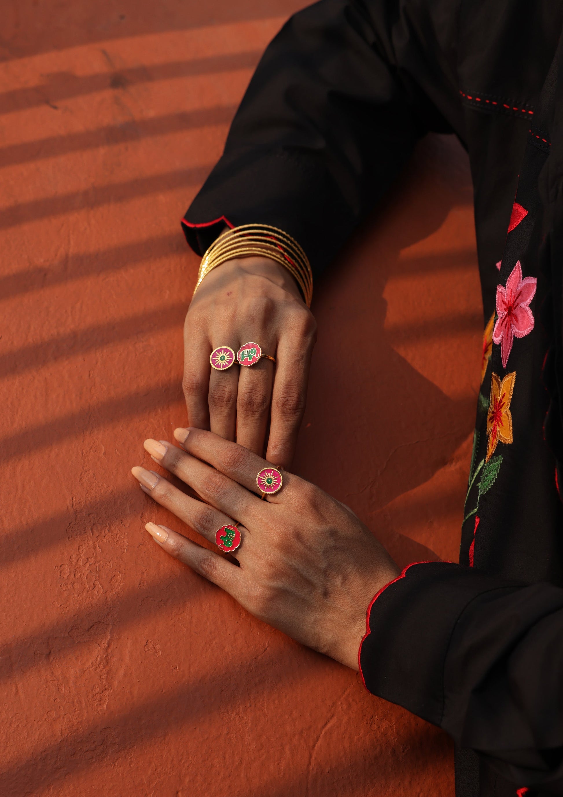 ELEPHANT MEENAKARI RING