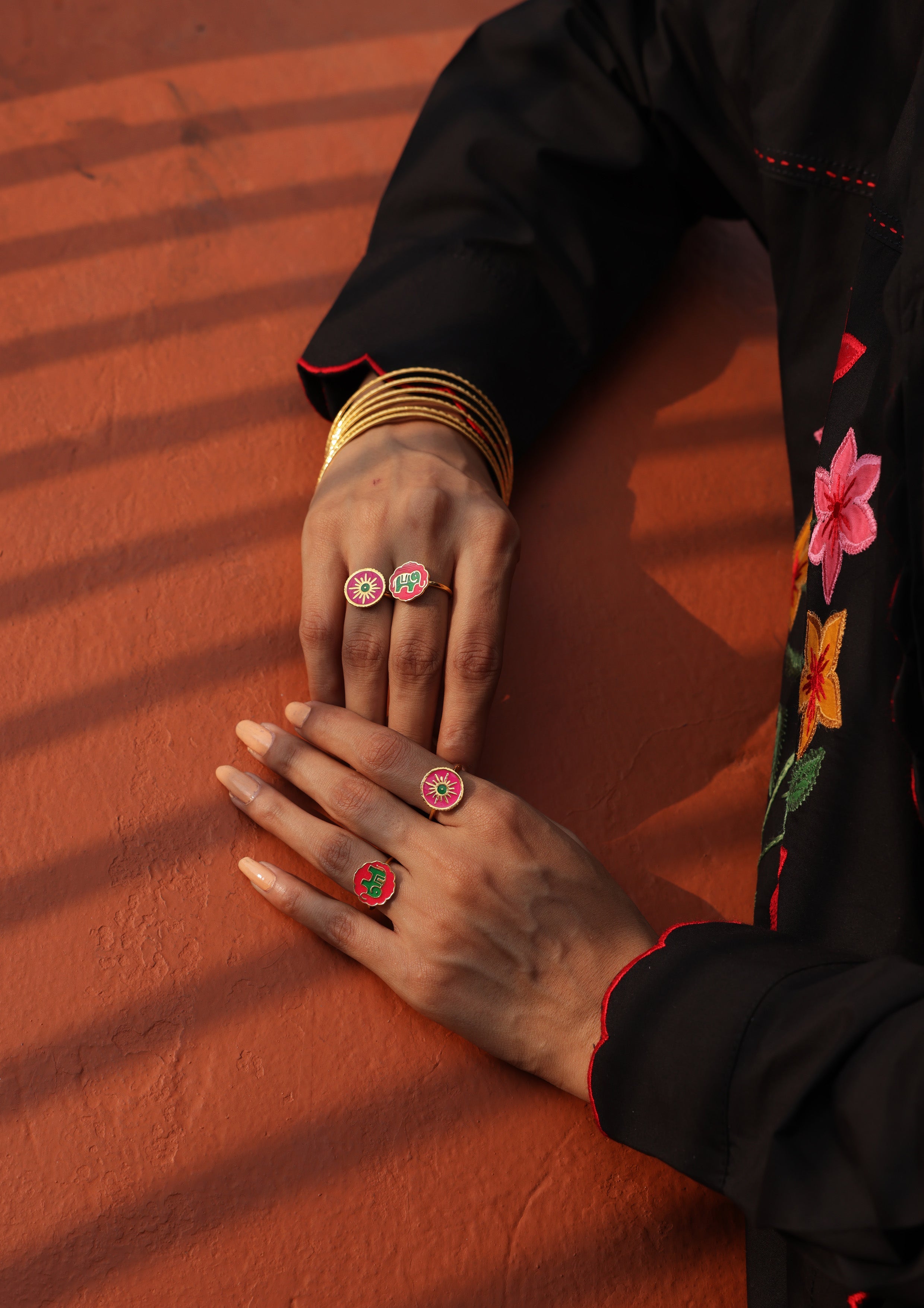 ELEPHANT MEENAKARI RING