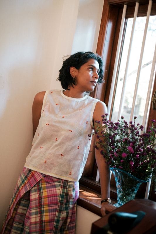 JODI Jaal sadra top, stylish women's tops featuring intricate design and comfortable fabric, shown in a close-up image.