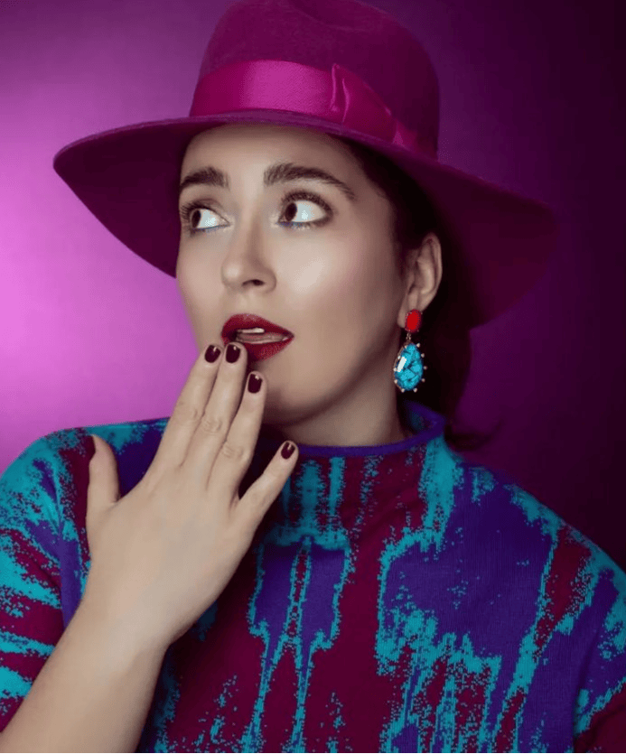 Turquoise earrings from Bombaybirds' Amari collection featuring vibrant blue stones and gold-tone hooks.
