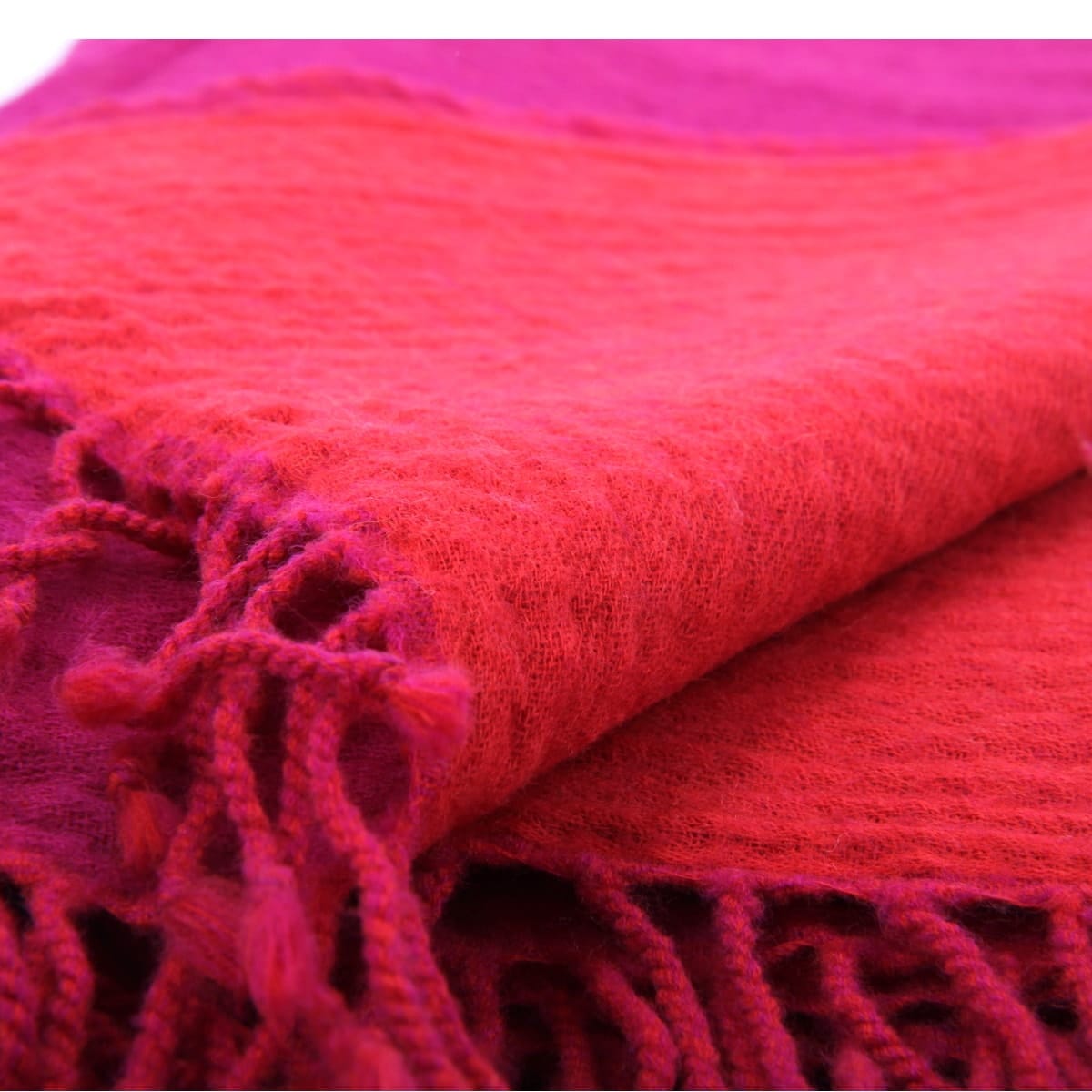 Bombaybirds Razzmatazz bougainvillea throw blanket with vibrant floral design, soft fabric, perfect for living room decor.