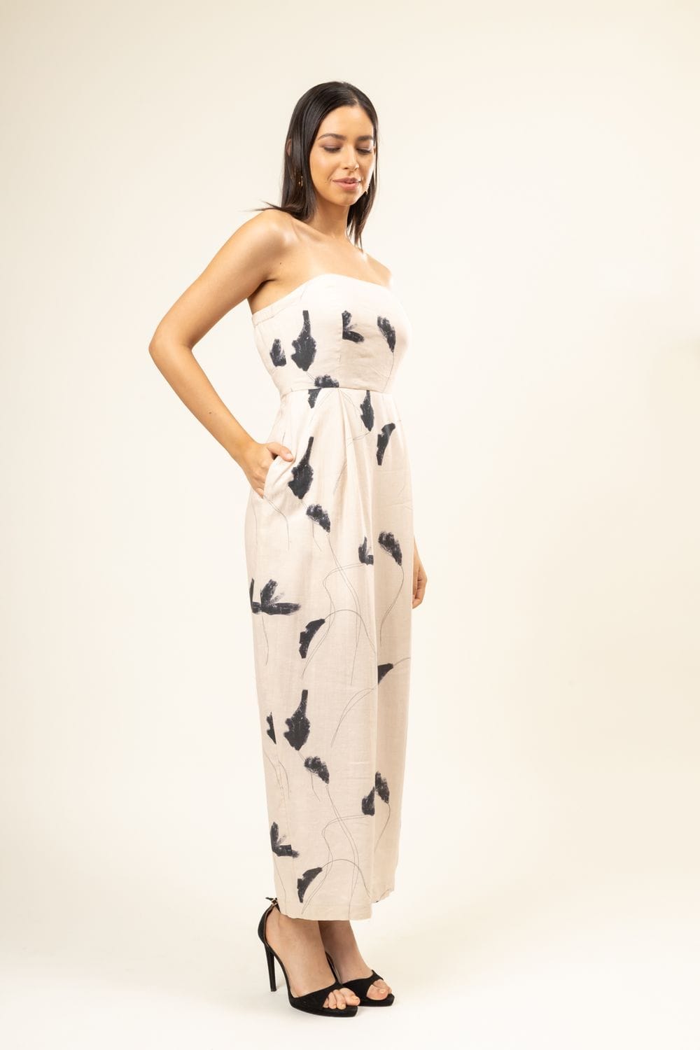Doodlage Denise printed dress with colorful floral pattern, sleeveless design, and lightweight fabric, perfect for casual wear.