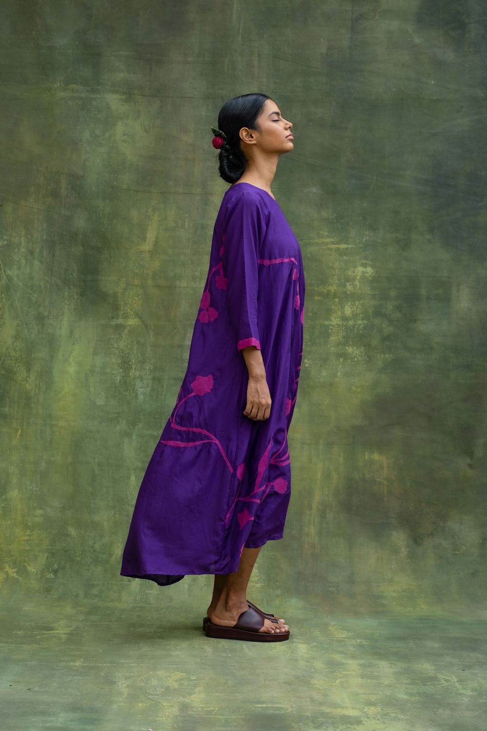 Doodlage Jill embroidered dress displayed on a hanger, featuring intricate embroidery and lightweight fabric in a stylish design.