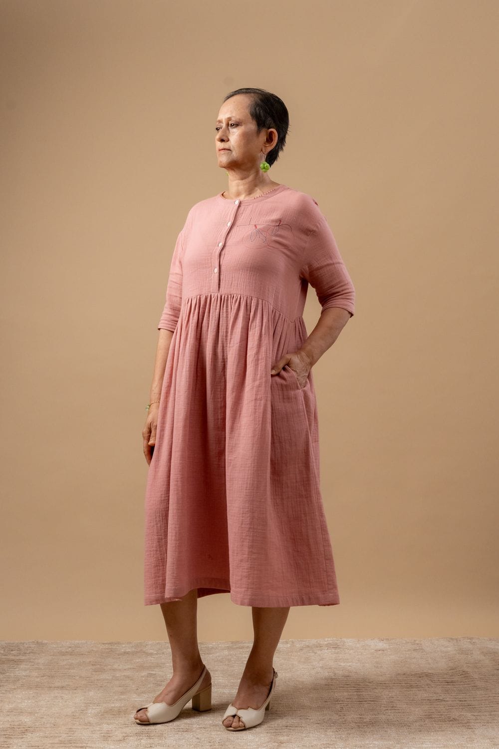 Doodlage Kara rose dress featuring a floral pattern, sleeveless design, and lightweight fabric for a stylish, casual look.