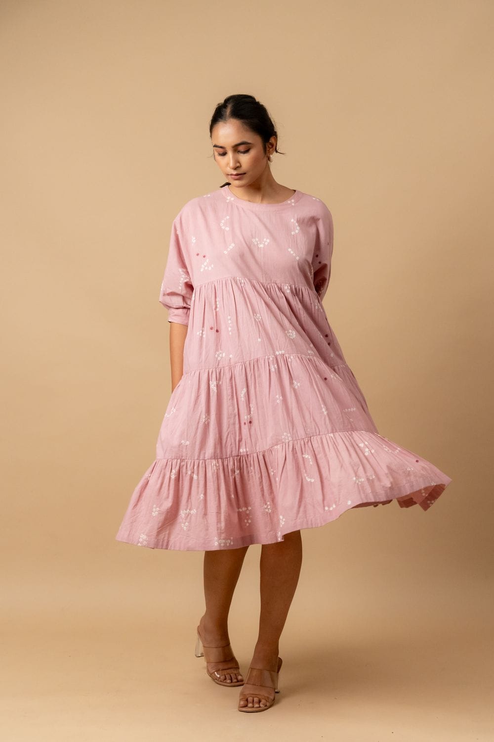 Doodlage Adele one size dress in a stylish, comfortable design, featuring a flowing silhouette and intricate fabric details.