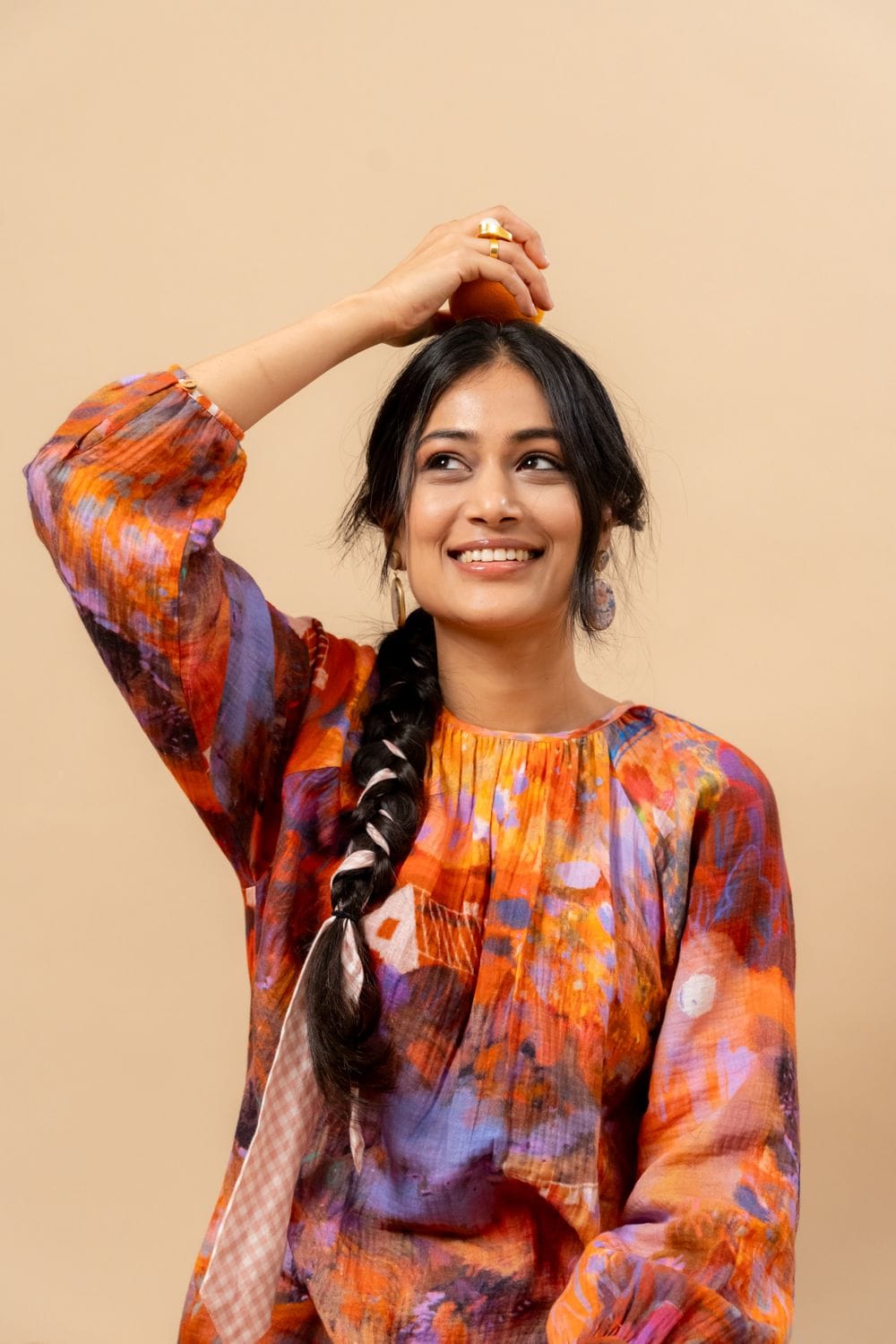 Doodlage Twig drop waist dress with short sleeves and textured fabric, showcasing its relaxed fit and stylish design.