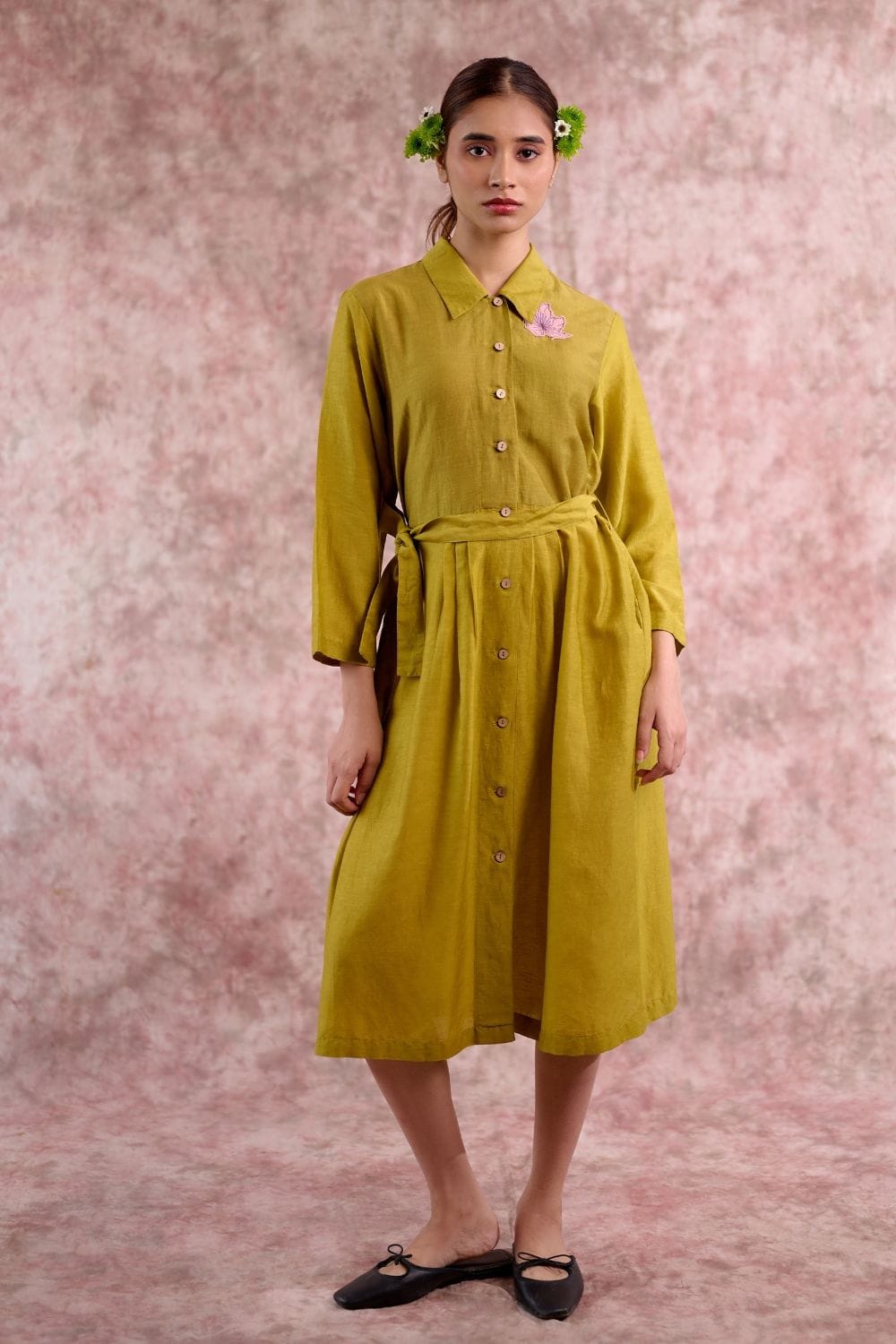 Doodlage Carolle embroidered dress featuring intricate embroidery, lightweight fabric, and a stylish, feminine silhouette.