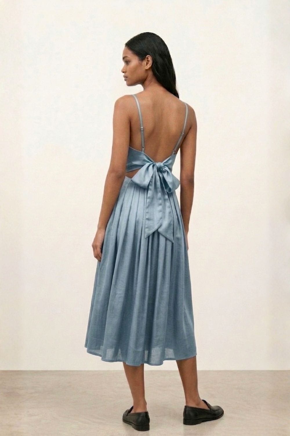 Doodlage Mary blue dress with elegant flowy fabric and stylish design, perfect for casual or semi-formal occasions