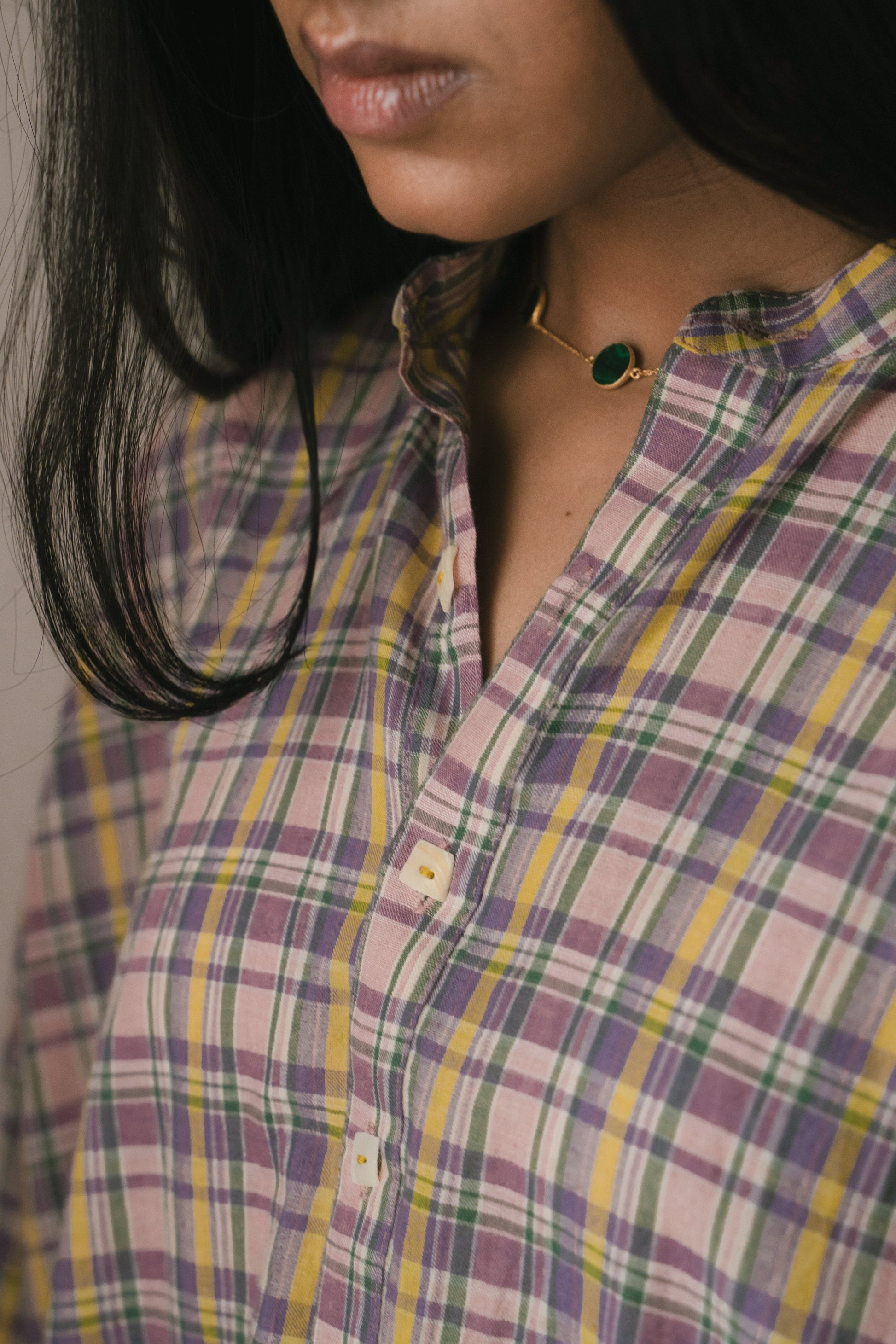 Deeta Meadow unisex coord set tops in neutral fabric, featuring a relaxed fit with long sleeves and casual style.