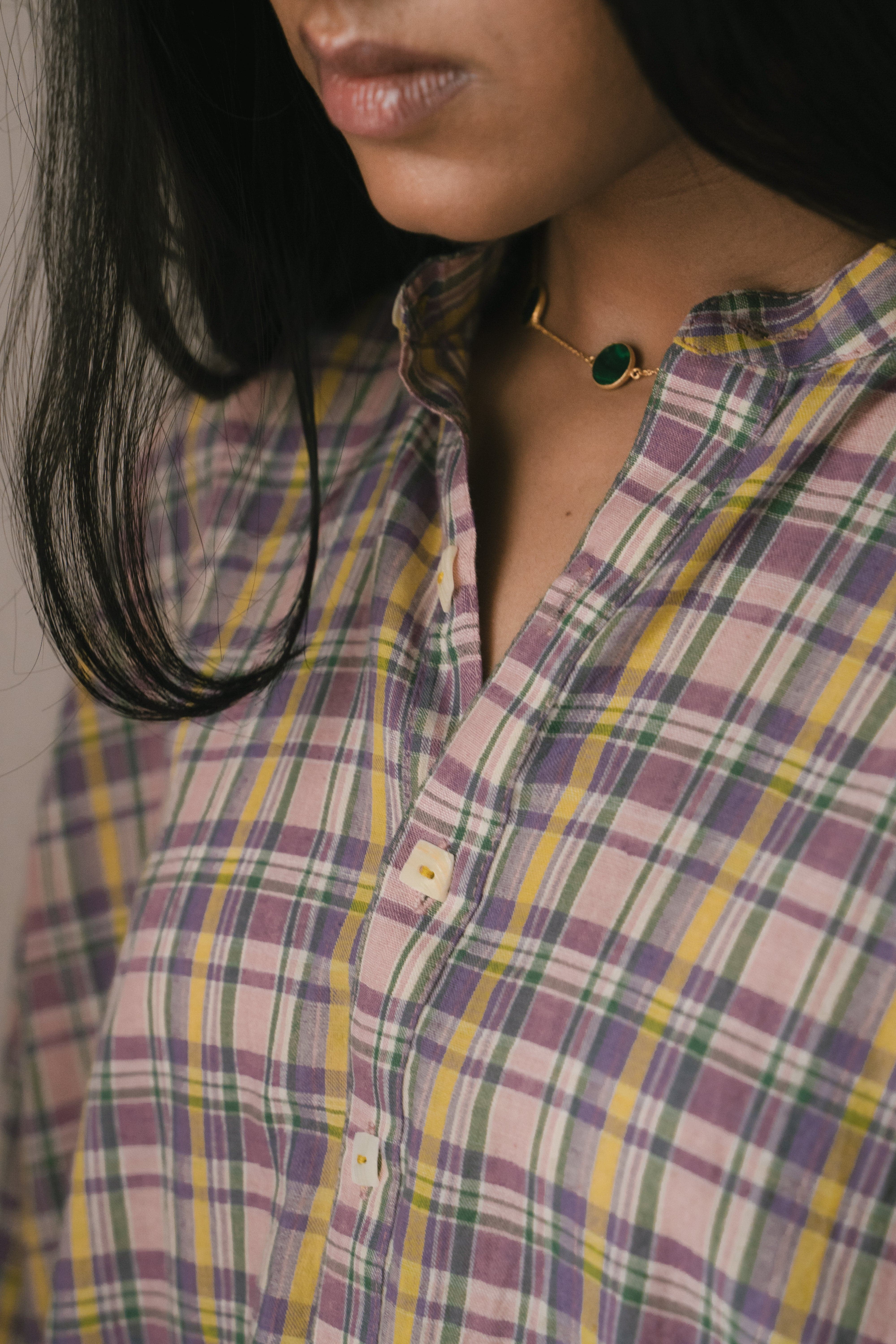 Deeta Meadow unisex coord set tops in neutral fabric, featuring a relaxed fit with long sleeves and casual style.
