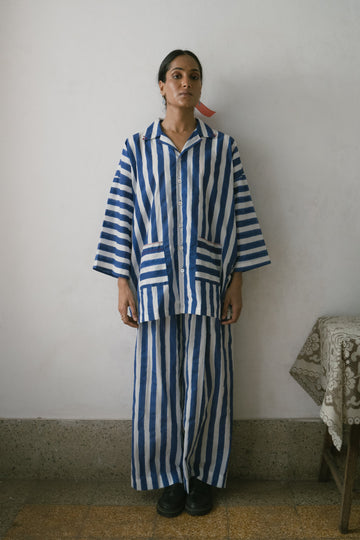 Deeta Shiro coord set shirts displayed on a hanger with a lightweight, casual fabric and stylish design.