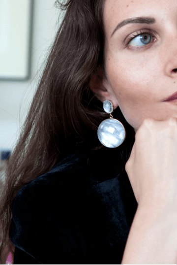 Elegant Fina earrings by Bombaybirds featuring delicate gold-tone design and intricate detailing.