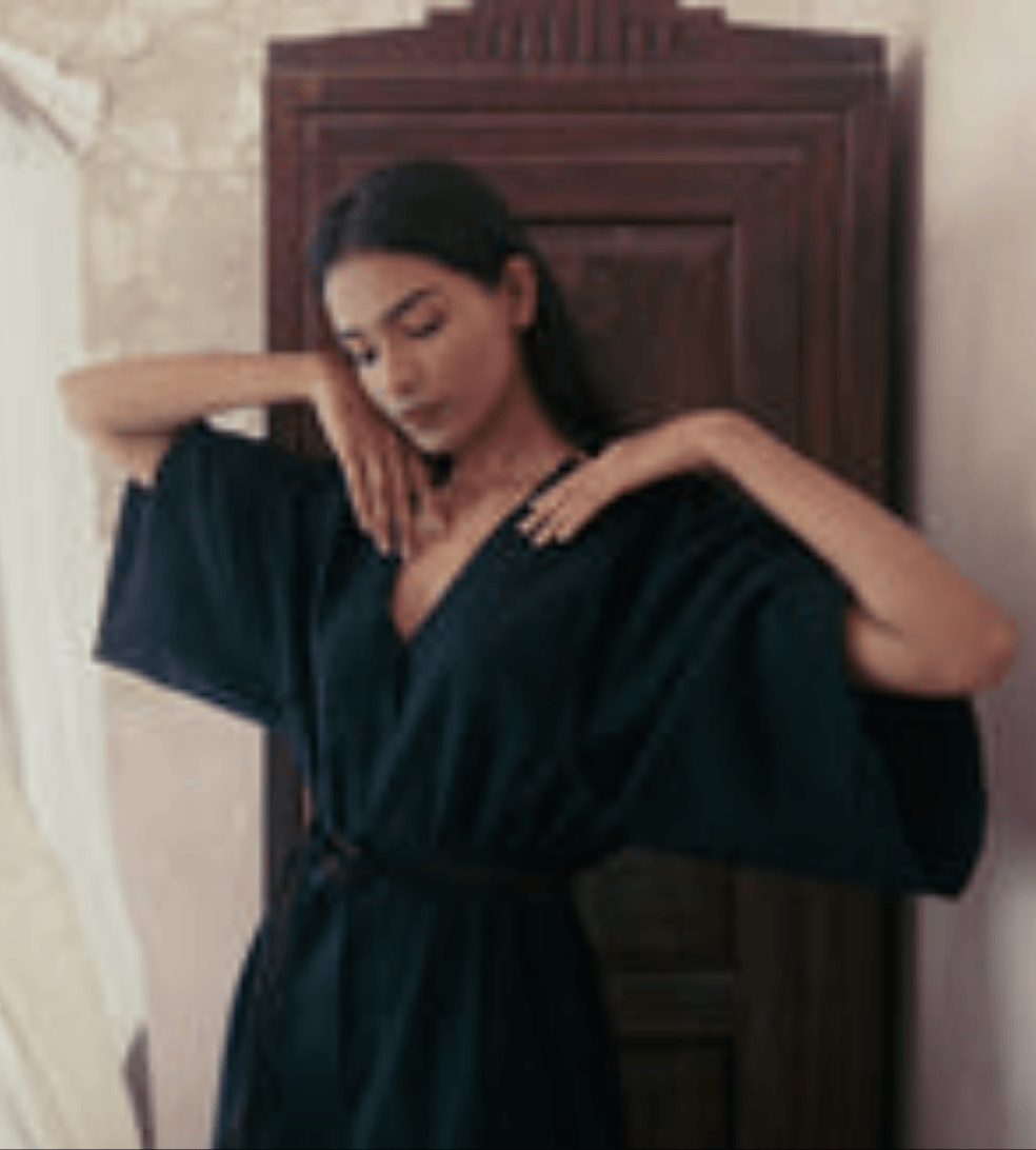 Deeta Yami dress featuring a stylish design, flowing fabric, and elegant details suitable for casual or dressy occasions.