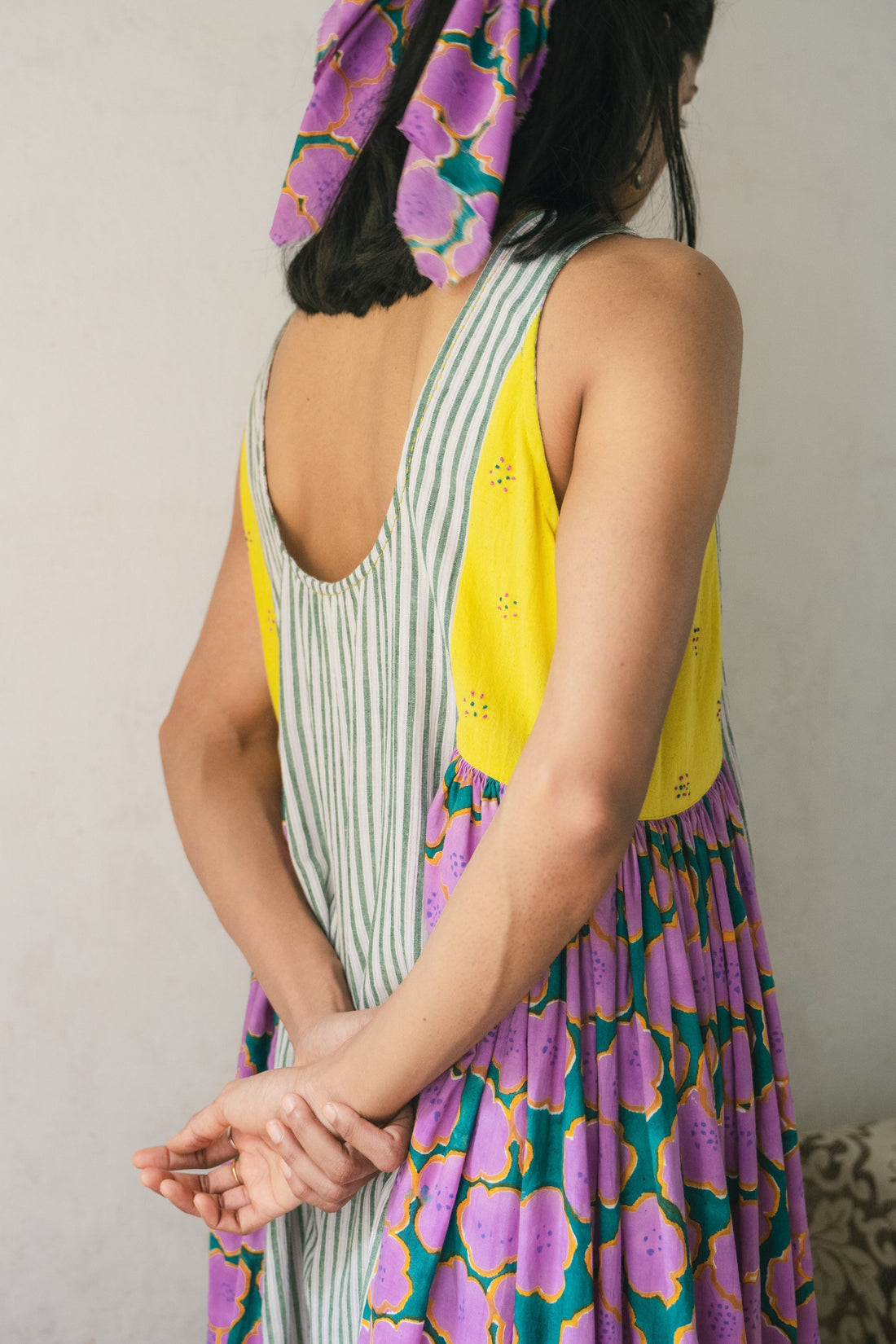Blooming patchwork dress