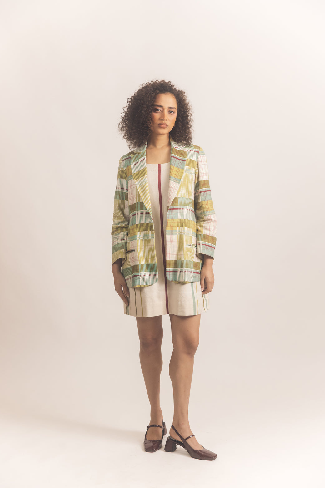 Checkered Jacket set