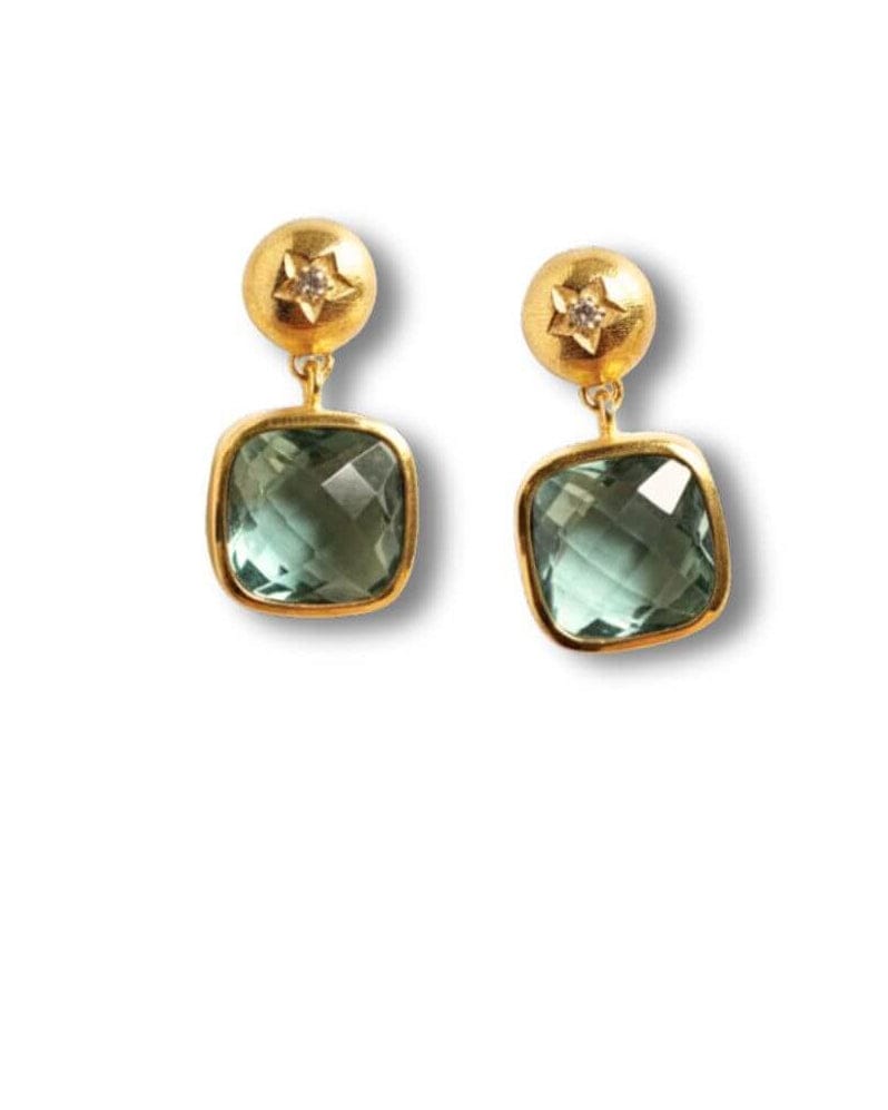 Bombaybirds Izare earrings featuring elegant drop-shaped design with a polished finish.