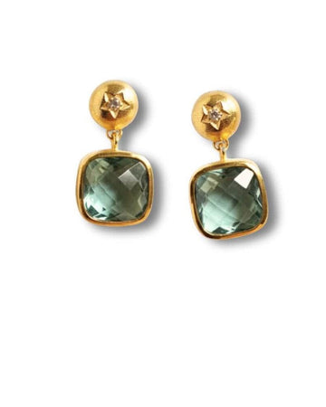 Bombaybirds Izare earrings featuring elegant drop-shaped design with a polished finish.