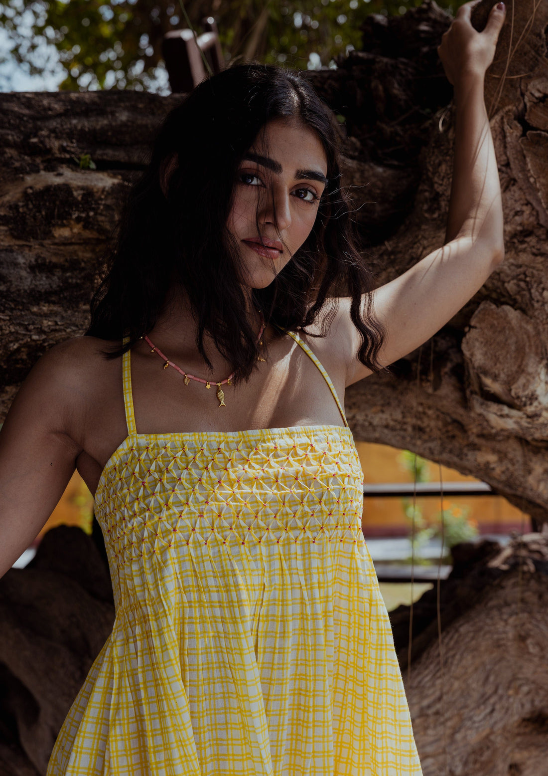 Elegant Jaali Dress from The Raw India featuring intricate traditional pattern with vibrant colors and detailed embroidery.