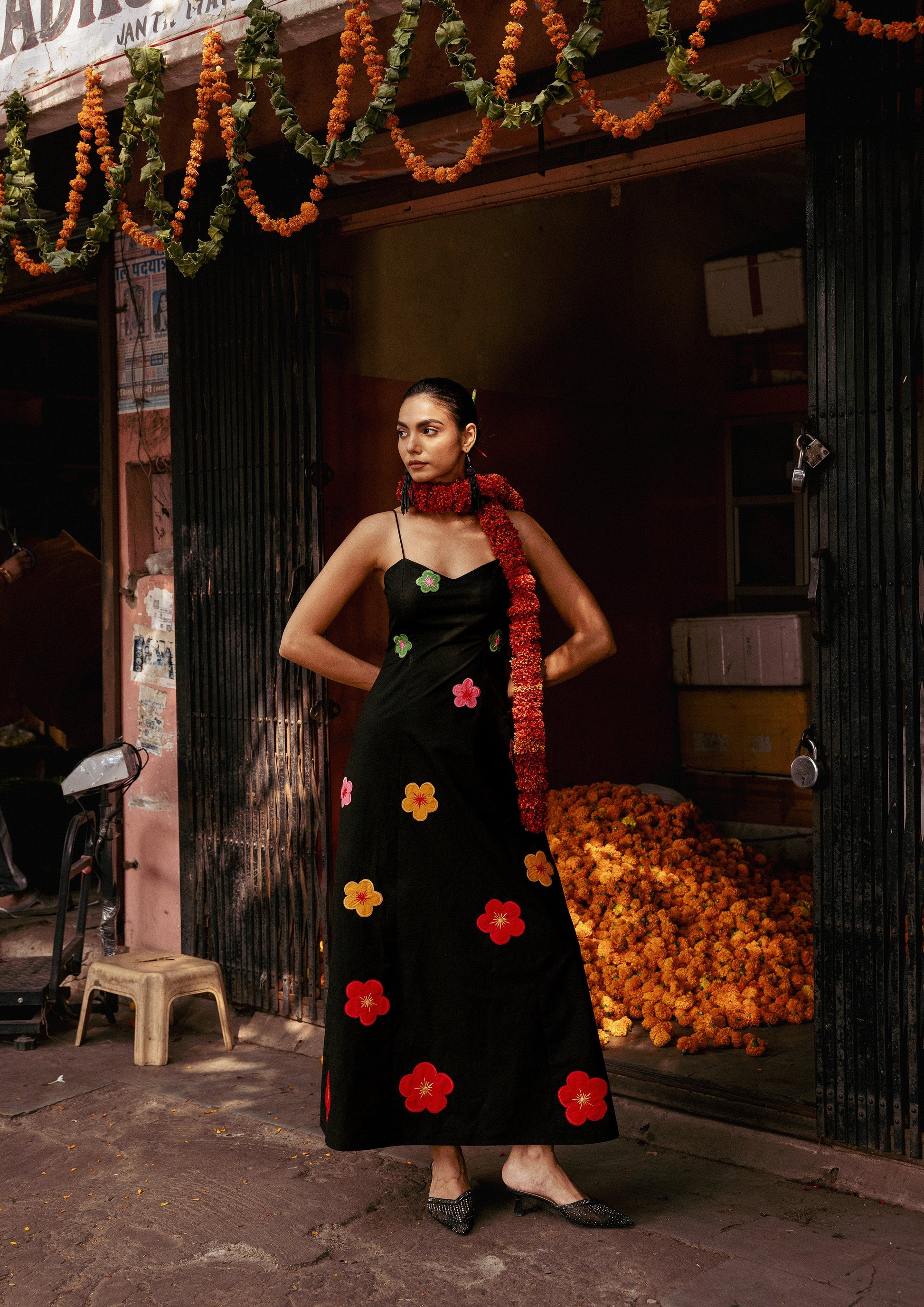 JODHA DRESS DAISY PATCHWORK