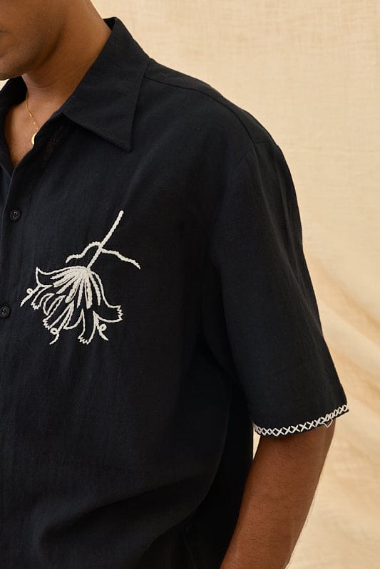 JODI Jugnu handloom boxy fit shirt in vibrant fabric, featuring a relaxed fit and traditional craftsmanship.