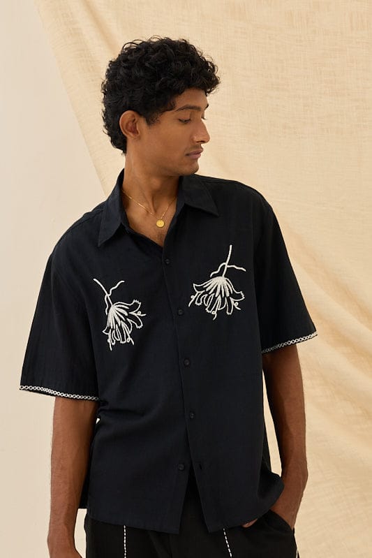 JODI Jugnu handloom boxy fit shirt in vibrant fabric, featuring a relaxed fit and traditional craftsmanship.