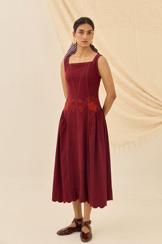 JODI Kuhu handloom dress in vibrant colors, featuring traditional patterns and a flowing silhouette.
