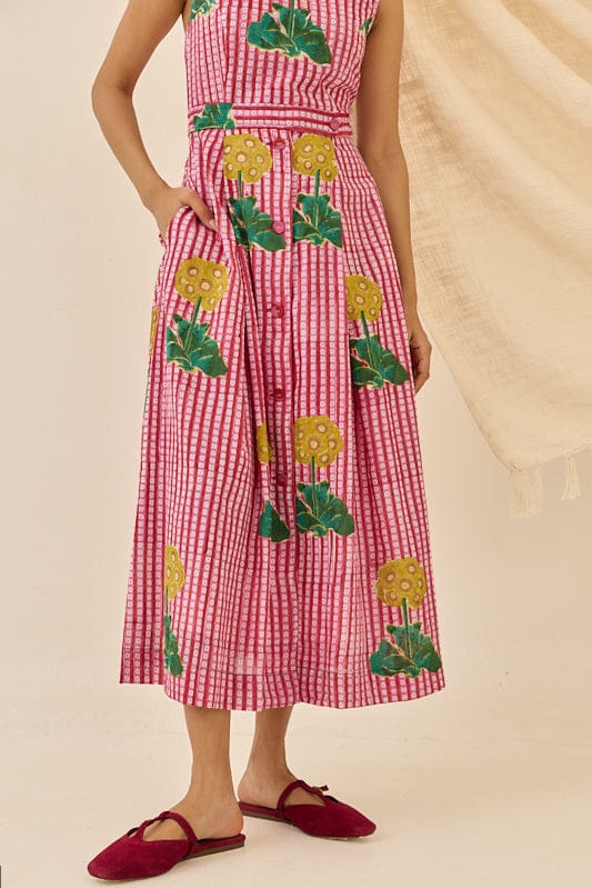 JODI Lali dress shown on a model, featuring a stylish design with vibrant colors and flowing fabric, perfect for casual or special occasions.