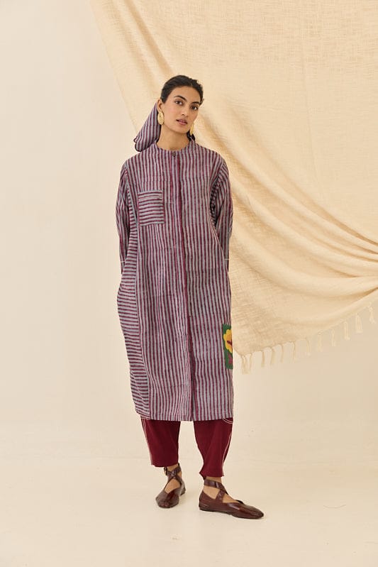 JODI Koyal kurta dress with intricate embroidery, featuring a vibrant design and traditional style, displayed on a mannequin.