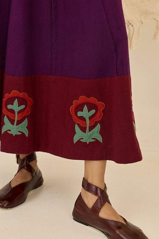 JODI Morni handloom dress with traditional woven fabric, featuring intricate patterns and vibrant colors.