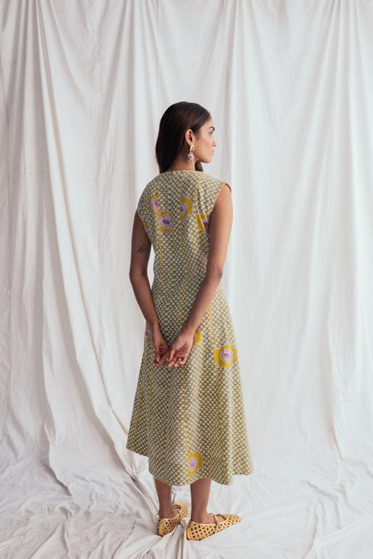 JODI panna panel dress featuring a stylish, flowy design with panna panel accents, perfect for elegant occasions.