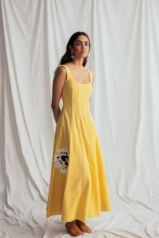 JODI Aamras handloom dress featuring vibrant, intricate patterns and a comfortable flowy design, perfect for casual wear.