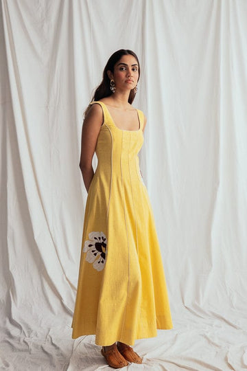 JODI Aamras handloom dress featuring vibrant, intricate patterns and a comfortable flowy design, perfect for casual wear.