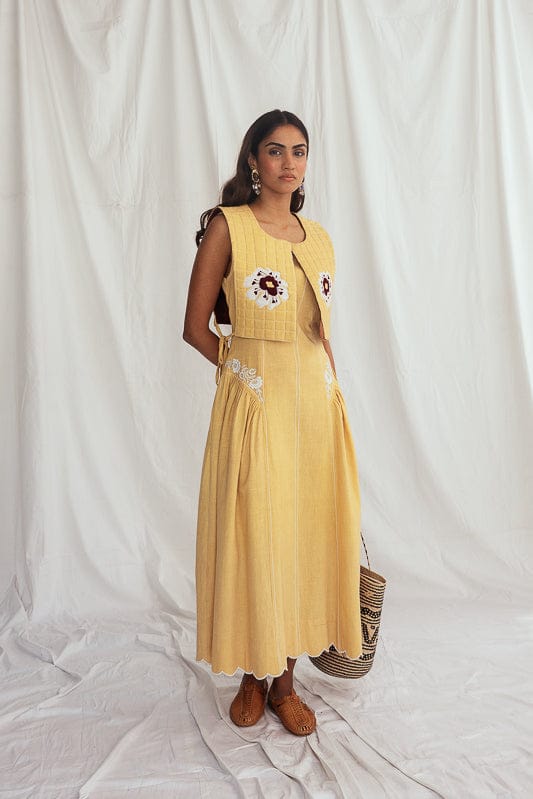 JODI Aamras handloom day dress with colorful traditional patterns and comfortable fabric, suitable for casual wear.