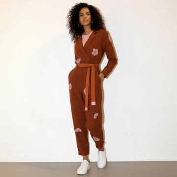 Doodlage Hearth jumpsuit with a clean background, showcasing the stylish, minimal design and comfortable fit of the jumpsuit.