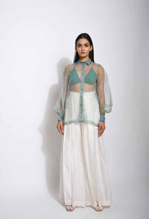 Sea waves Organza Shirt