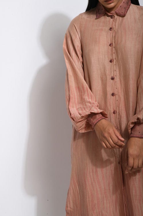 Rosewood shirt by Theloomart, displaying a stylish, patterned shirt with a collar and button-down front on a neutral background.