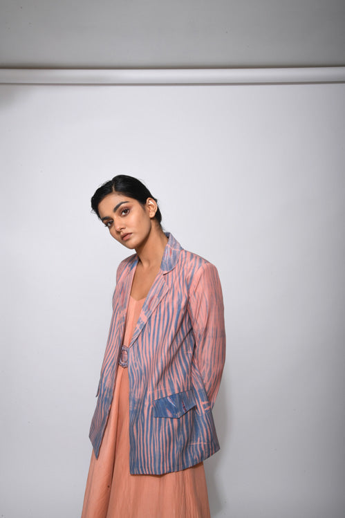 Coral Silk Jacket