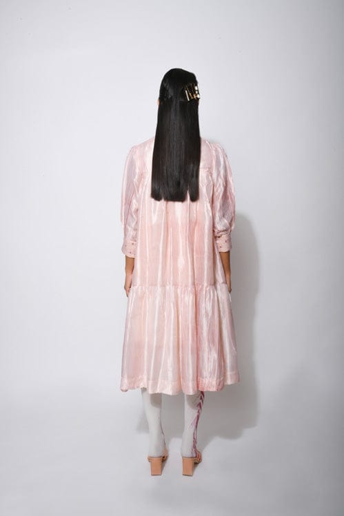 Ivory mist dress by Theloomart featuring a flowing, elegant design with soft fabric and subtle detailing.