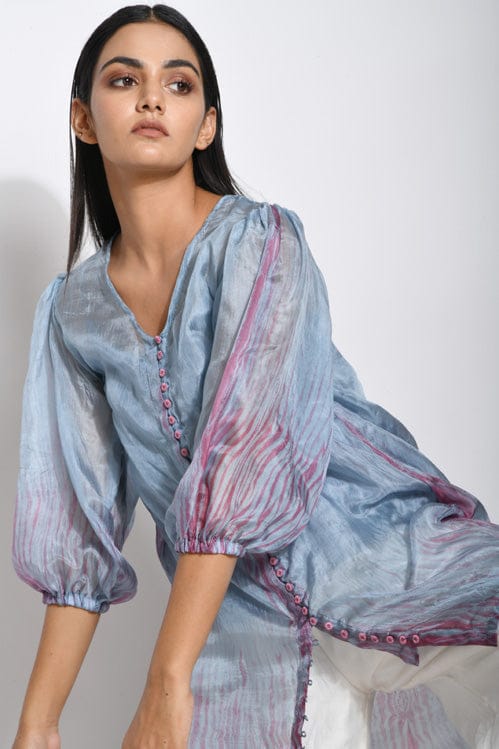 Theloomart Marina Bay shirt featuring a stylish design, shown in a close-up image highlighting fabric texture and pattern details.