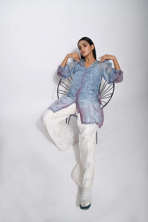 Theloomart Marina Bay shirt featuring a stylish design, shown in a close-up image highlighting fabric texture and pattern.