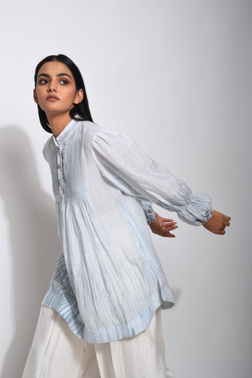 Vanilla Sky shirt by Theloomart featuring a light, airy fabric with a soft vanilla sky color and casual fit.