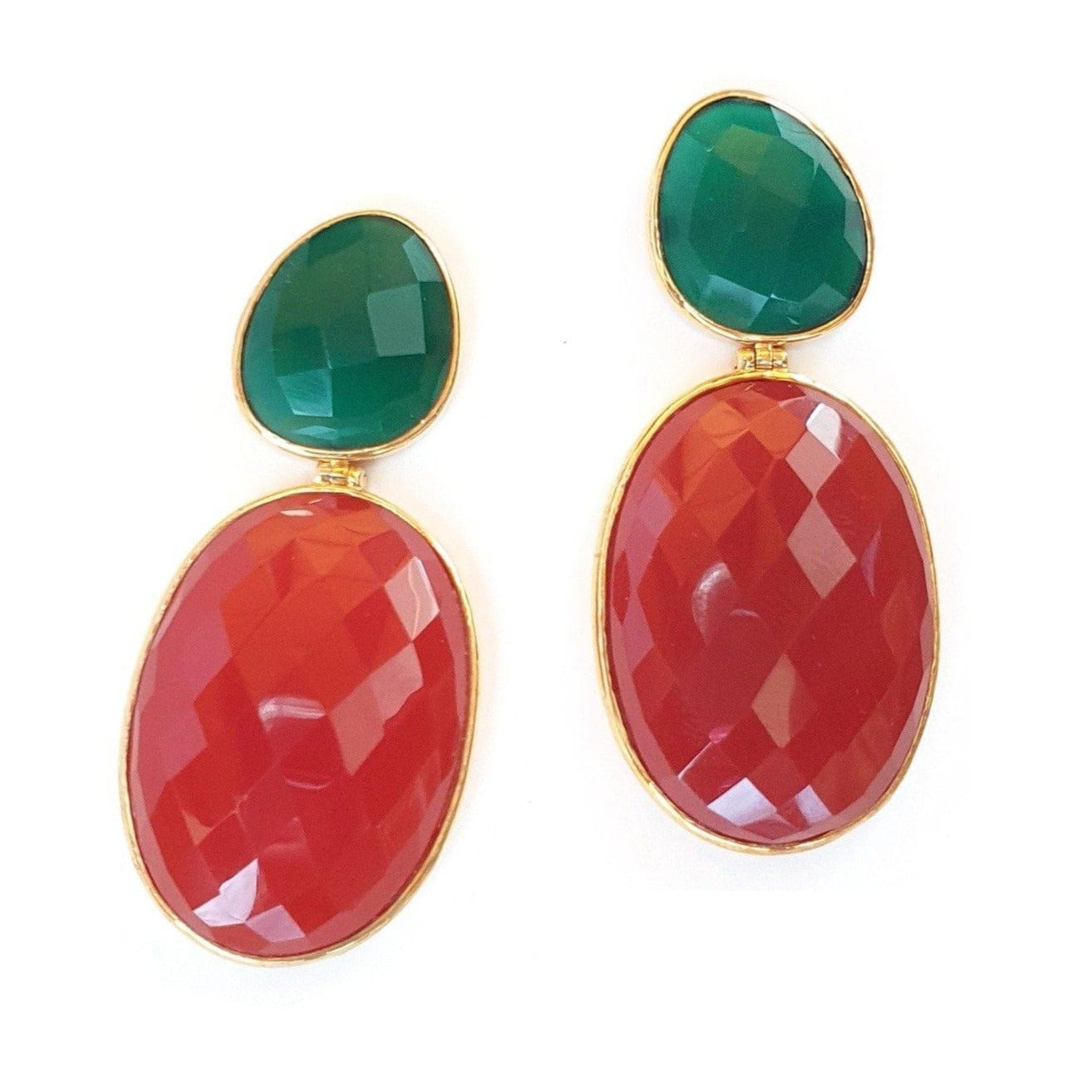Gold-tone Nynna earrings by Bombaybirds featuring intricate design and dangling elements for a stylish look.