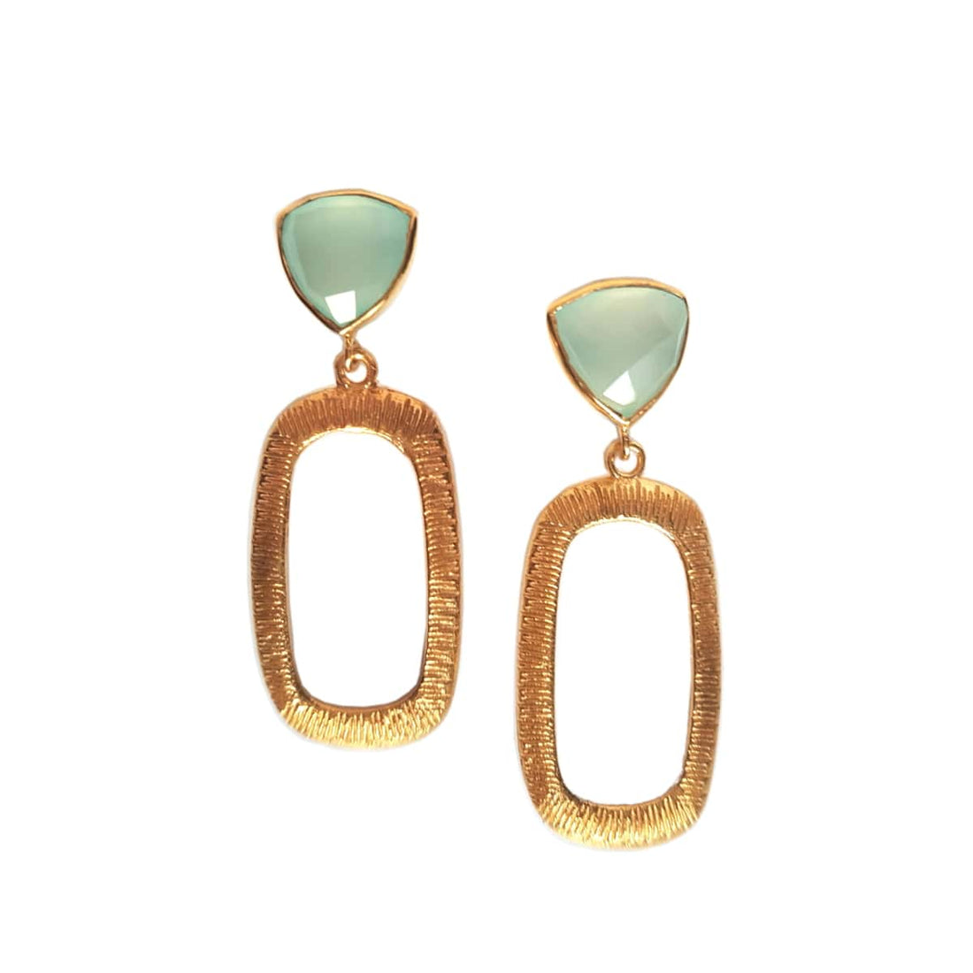 Gold Oneana earrings by Bombaybirds, stylish dangle earrings with intricate design and polished finish.