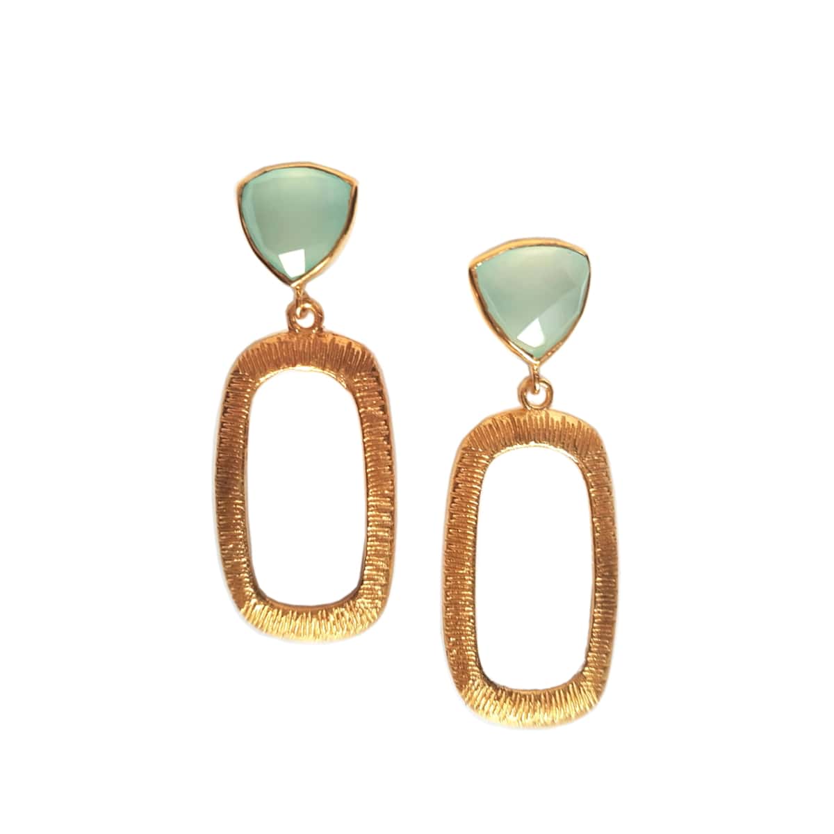 Gold Oneana earrings by Bombaybirds, stylish dangle earrings with intricate design and polished finish.