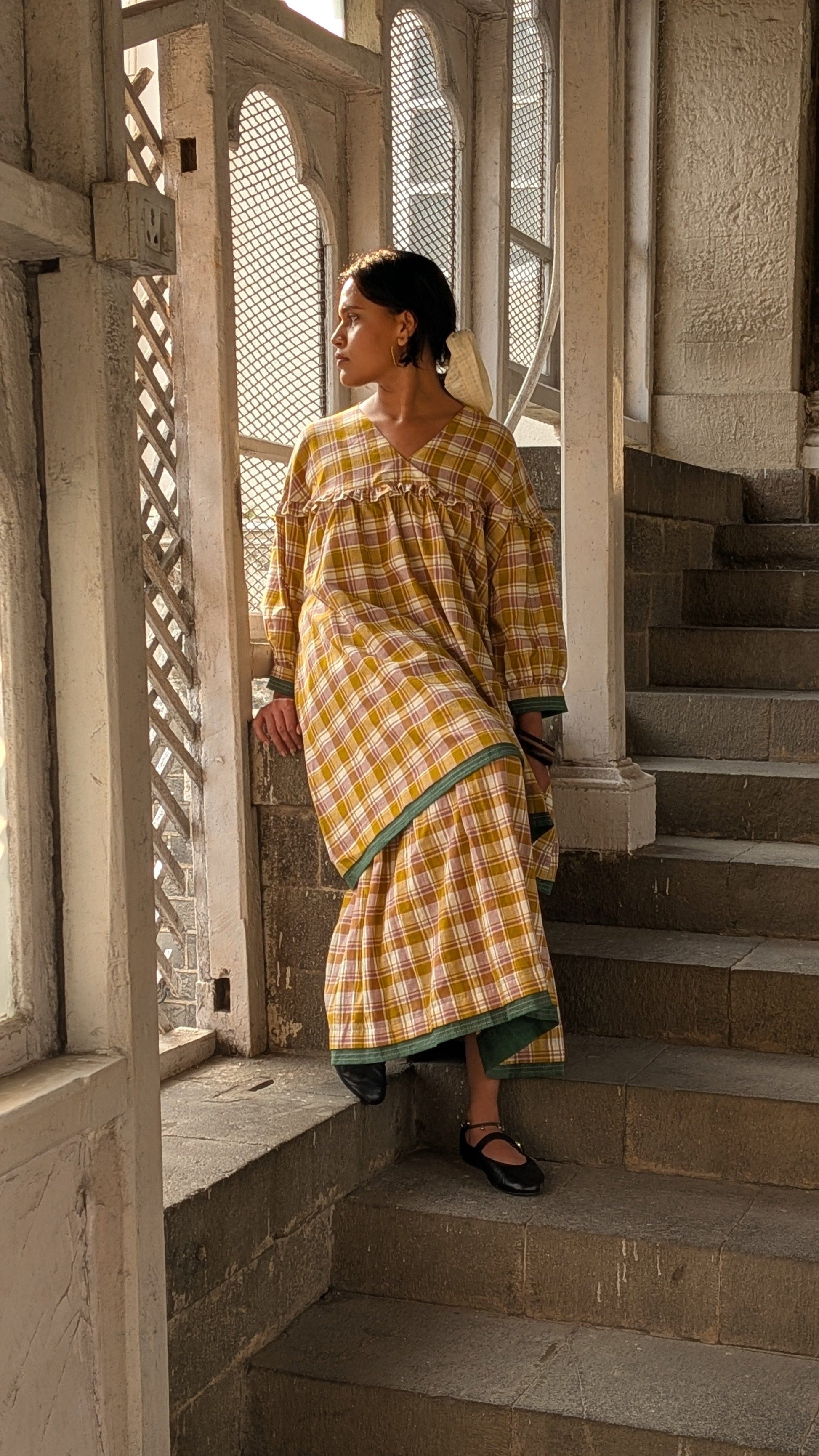 Deeta Ella tunic top in soft fabric, featuring a relaxed fit and stylish design, shown on a model.