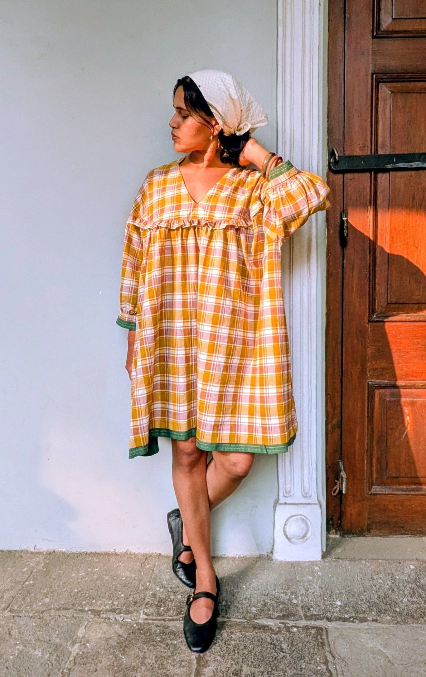 Deeta Ella tunic tops featuring a relaxed fit, soft fabric, and a stylish design, shown on a model.
