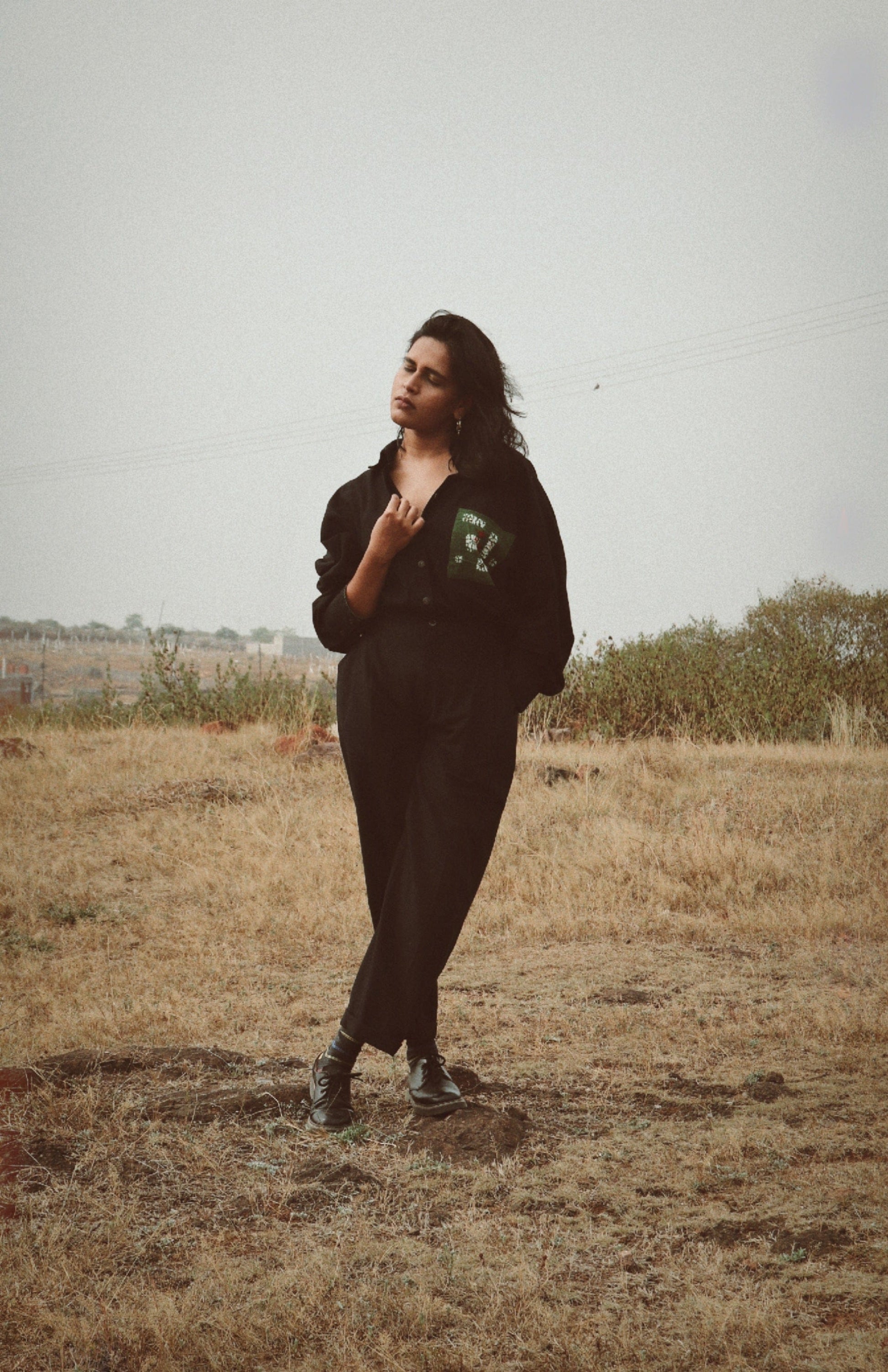 Deeta Kai black co-ord set featuring a stylish matching top and pants, casual and chic loungewear outfit.